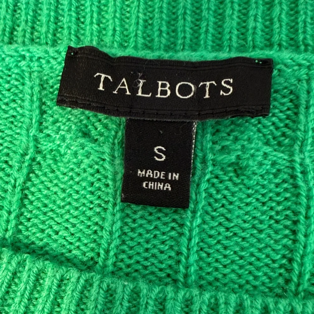 Talbots Green Cable Knit Sweater SZ Small. - Picture 3 of 13